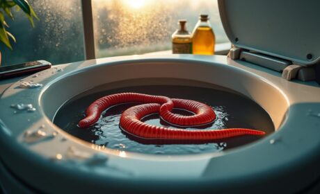 Les étapes à suivre si vous trouvez un vers rouge dans les toilettes