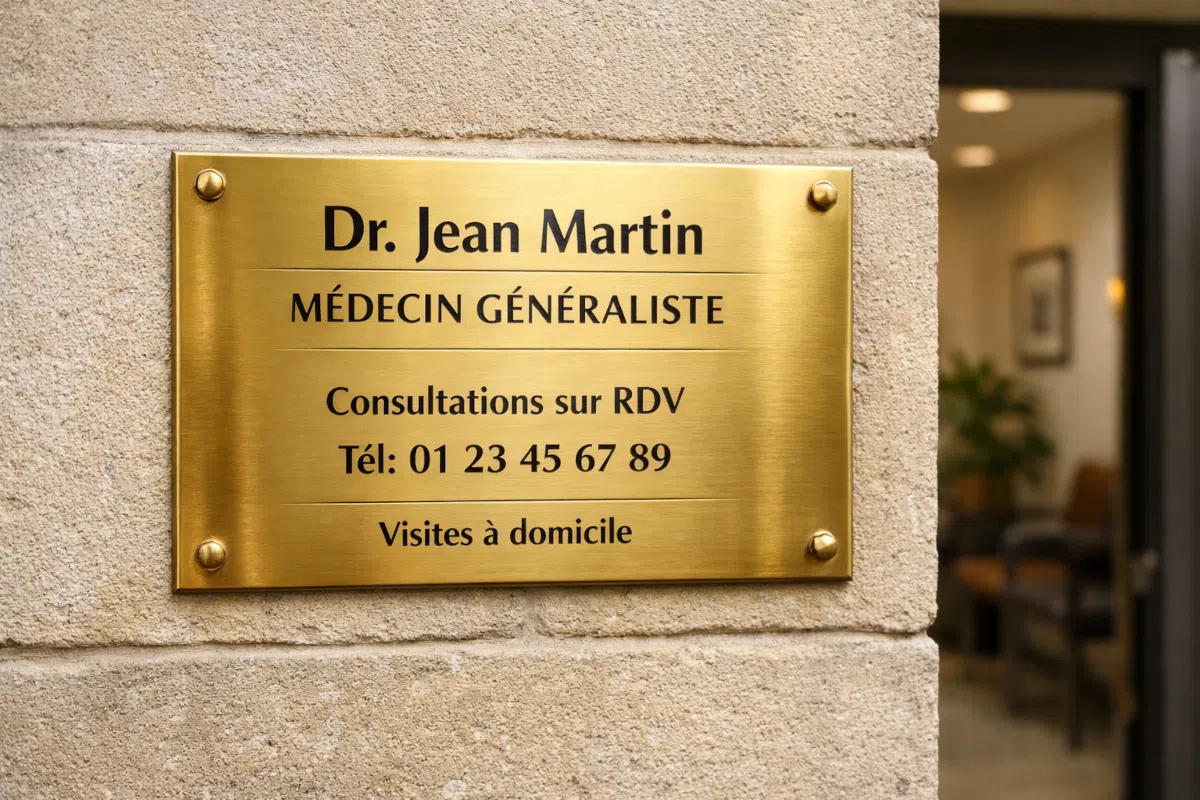 plaque en laiton