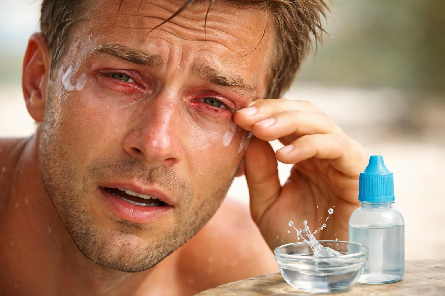 découvrez les symptômes causés par l'exposition de la crème solaire aux yeux et les solutions efficaces pour soulager l'inconfort et protéger votre vision.
