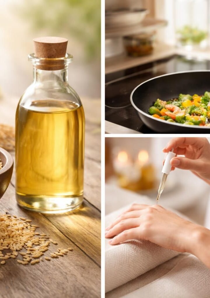 Huile de riz : différences et utilisations