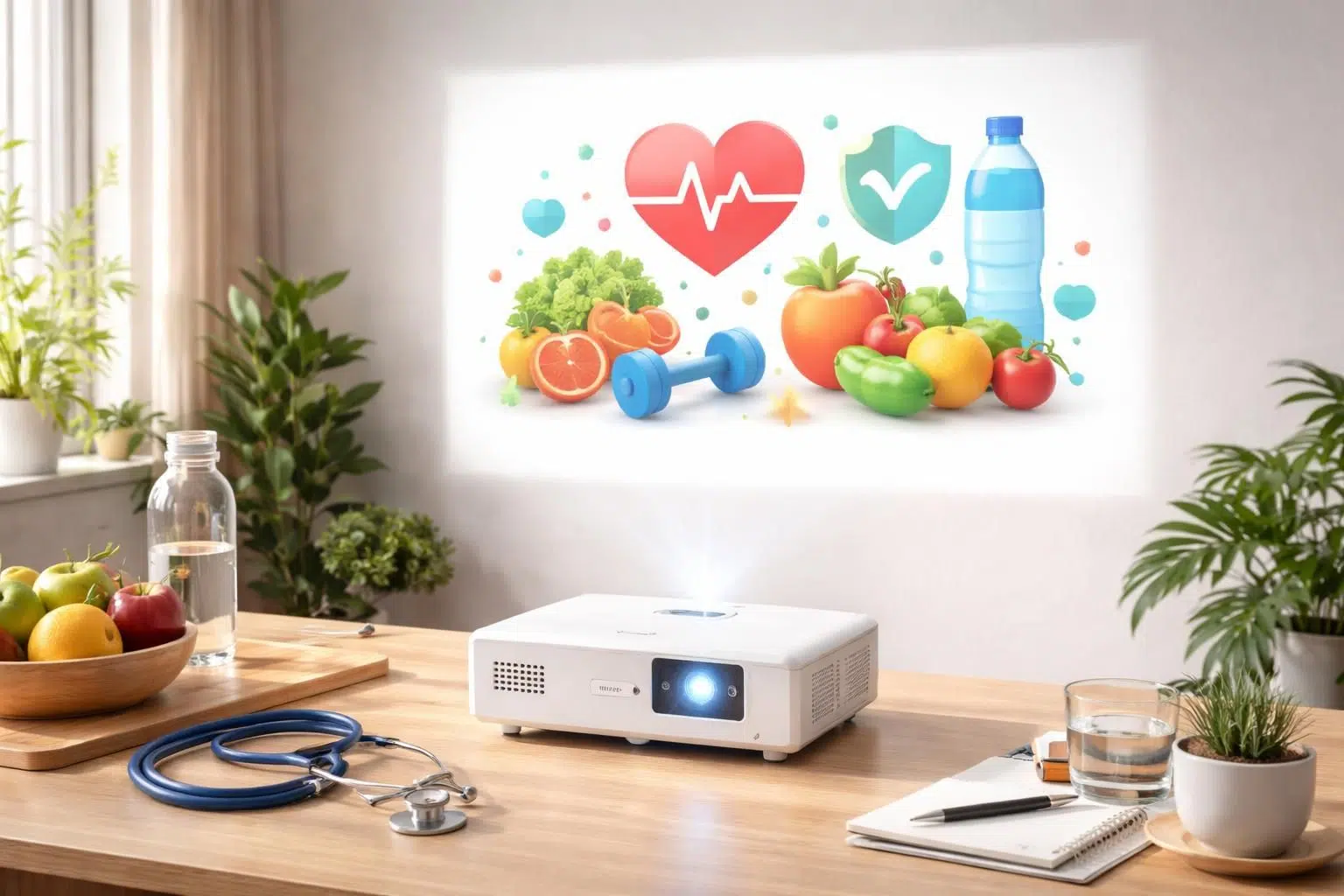 découvrez comment le mini vidéoprojecteur epson permet d'afficher des messages de prévention santé visibles et efficaces, pour sensibiliser facilement votre public.