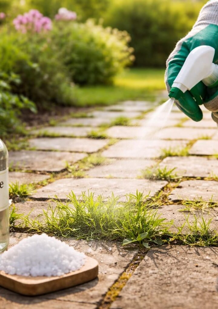 Désherbant naturel avec vinaigre et sel : pourquoi et comment l&rsquo;utiliser efficacement